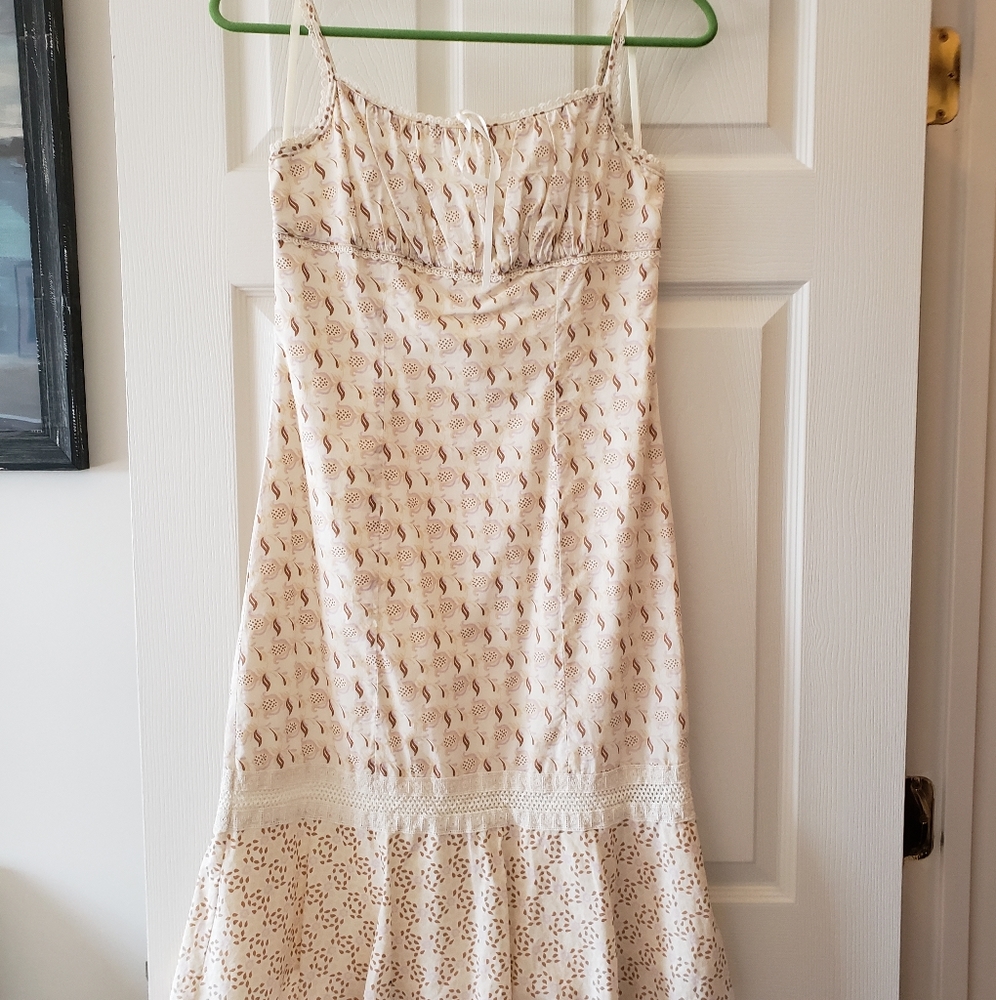 Express Patterned Spaghetti Strap Dress - image 1